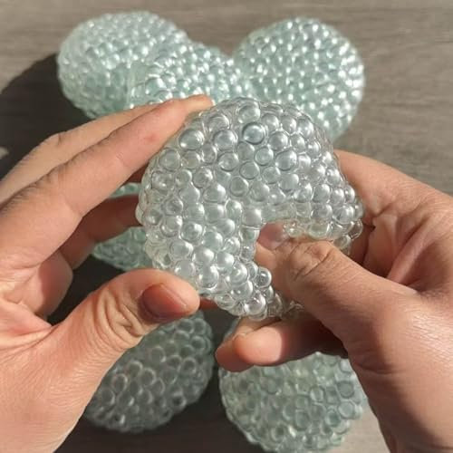 2er-Pack Vakuum Stressball Erwachsene Motivierende Stressbälle für Kinder und Erwachsene, Transparente Perlen,Stressabbau-Bälle zur Linderung von Angst und Wut als Geschenk (2)