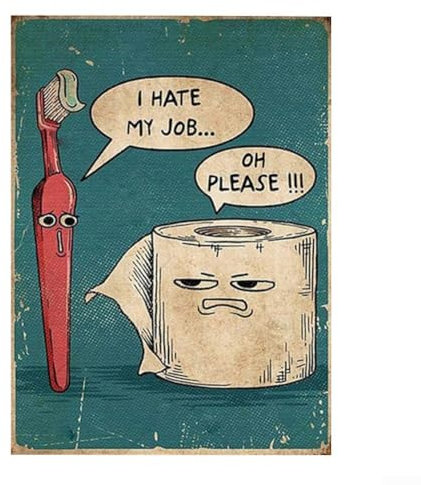 Create a Laughing Space with I Hate My Job Oh Please Schild auf Leinwand, 40,6 x 61 cm