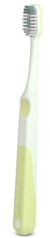 Suavinex, Cepillo de Dientes Infantil, para Niños y Niñas +6 Años, Cerdas Suaves en Zig Zag, Ideal Molares, Dientes de Leche y Definitivos, Mango Ergonómico y Antideslizante, Raspador Lingual, Verde