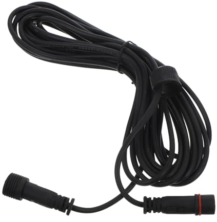 Cavo Prolunga Solare 5 Metri per Lampada da Esterno | Doppio Nucleo, Connettore a Due Pin, Guaina in Pvc, per Giardino e Faretto