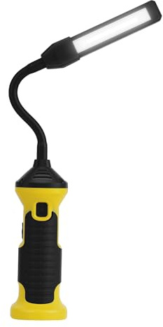 Mcbazel Lámpara de Trabajo LED, Linterna LED Recargable, Lámpara de Taller COB con Base Magnética, 3 Modos para Mecánicos, Garajes, Coches, Emergencias y Camping