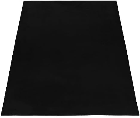 KADIMA DESIGN Teppich Kurzflor Unifarben Elegant Pflegeleicht Modern Waschbar Strapazierfähig Langlebig Schwarz 200x290 cm Wohnzimmer Esszimmer Fußbodenheizung geeignet | NECKAR