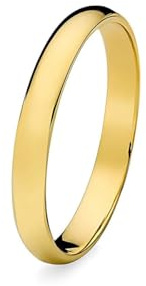 MARKO Klassischer Ehering aus 333 Gold (8 Karat), 2 mm breit, poliert, zeitloser Goldring für Damen und Herren – einzeln erhältlich