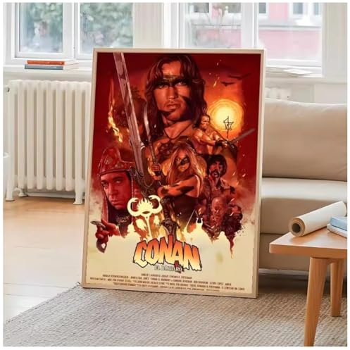 MEIZONGHUOJI Poster Film Poster Conan Der Barbar Wandbild Für Café Büro Oder Bar 50 * 70 Cm Rahmenlos