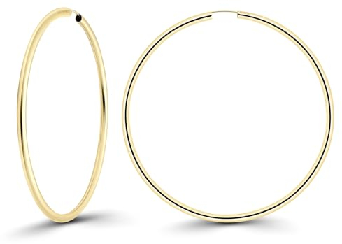 Creolen Gold 333 Echtgold 60 mm Damen Ohrringe Breite 2,5 mm Gelbgold 8k mit Geschenkbox