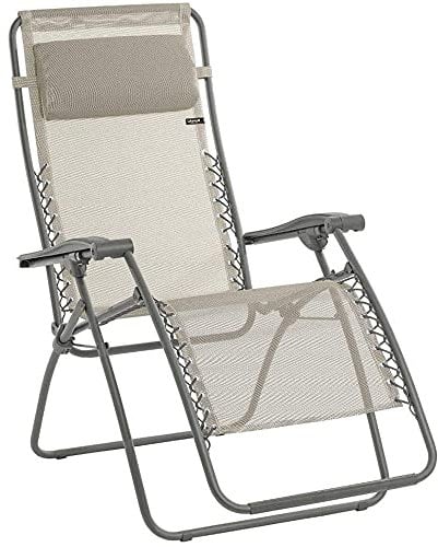 Lafuma Relax-Liegestuhl, Klappbar und verstellbar, Mit Schnürsystem, RSXA, Batyline, seigle (beige)