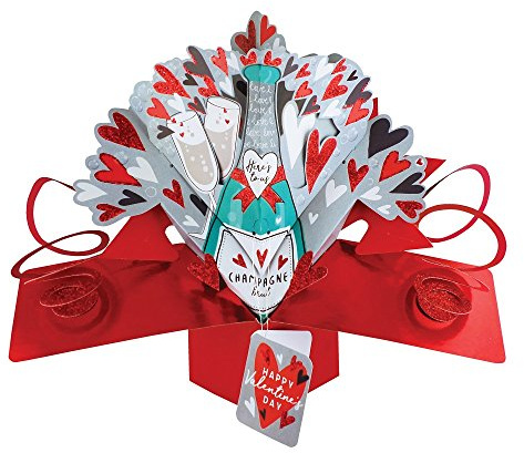 Here's to Us Pop-Up Valentine's Day Greeting Card 3D Pop Up Cards VPOP044