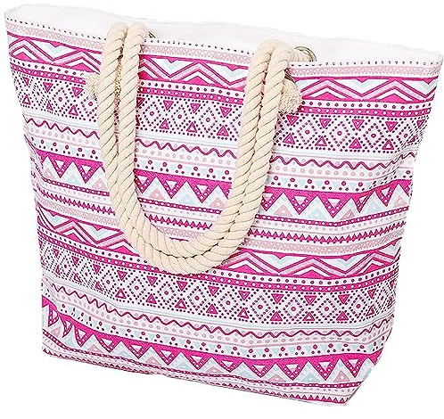 AIREE FAIREE Strandtasche - Große stilvolle Badetasche Damen - strandtasche mit reißverschluss, Innentasche und wasserdicht – mit niedlichem Design