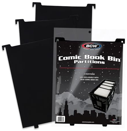 BCW kurz Comic Buch Bin Partitionen – Schwarz