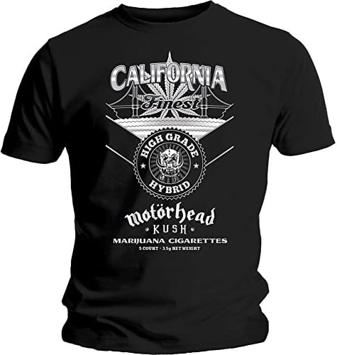 Rockoff Trade Men's Motorhead Kush T-Shirt, Black, Medium