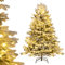 COSTWAY 4.5FT/6FT Pre-Lit Christmas Tree, Snow Flocked Artificial Xmas Trees with Warm White LED Lights, PE & PVC Branch Tips, Foldable Metal Base, Xmas Holiday Decor for Home Office