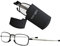 eye-spec Lightweight Fold Up Spectacles with Pocket Travel Case | Compact Folding Reading Glasses for Men and Women (+2.00)