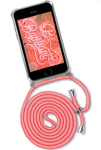 OneFlow Coque Tactile Compatible avec iPhone 5s / 5 / SE (2016) - Coque Antichoc des 2 côtés, Couverture Avant et arrière, Protection complète à 360 degrés - Rose