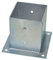 Staffa ancoraggio a bicchiere per pali quadrati 16x16cm.Portapalo con base 22x22cm, con 4 fori da avvitare.Boccola portapalo in acciaio da 16x16xH.150mm