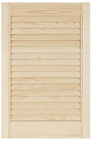Louvre Door – Pine Wood – Vented Open – Ready to Paint Internal Louvre Cupboard Doors – Slatted Wardrobe Doors – Various Sizes (606mm (24) Height, 294mm (11.6) Width)