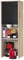 SIMMOB Küchenschrank Oberschrank Hängeschrank mit Rolladentür, Jalousienschrank, Eiche-schwarz, 40x35x123,6 cm BTH