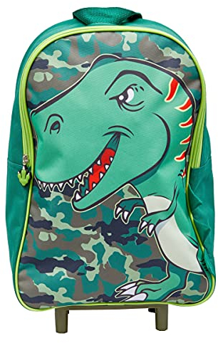 HTUK Dinosaur Wheeled Bag Kids Trolley Hand Luggage with 2 Wheels