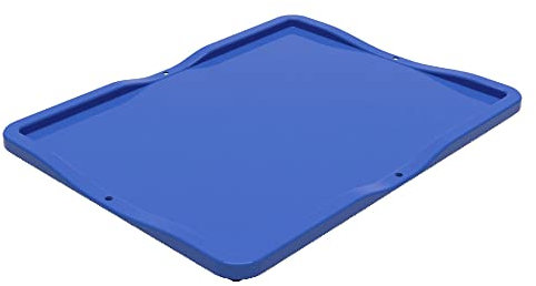 Karton EU Deckel für Euroboxen 40x30 cm blau Auflagedeckel lebensmittelecht Eurobehälter Transportbox Lagerbox Behälter Lagerkiste Stapelbox