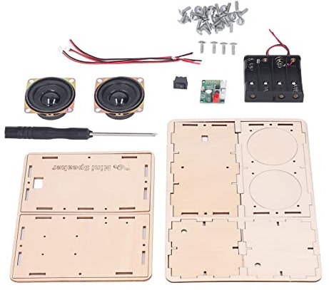 Restokki Kit de Caja de Altavoz Bluetooth DIY Amplificador de Sonido electrónico, Caja de Madera compuesta portátil Altavoces Bluetooth para niños, Adolescentes y Adultos