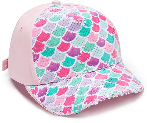 WAWSAM Mädchen Baseballkappe Verstellbarer Kinder Snapback Trucker Cap Baumwolle Mädchen Baseball Mütze Sonnenhut für Reisen Schule Outdoor Sportarten (Rosa-1)