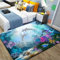 Kunsen kinderteppich mädchen einfach zu säubern Kinderzimmer Kristall Samt Teppich blau Unterwasserwelt strapazierfähig und bequem Teenager deko 120 x 160 cm