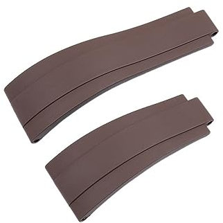 AEMALL 20 mm 21 mm Fluorkautschuk FKM Uhrenarmband für Rolex Strap GMT OYSTERFLEX Daytona Submariner DEEPSEA Yacht Master Gürtel, Gold Buckle