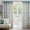 Fusion - Duck Egg Blue Leaf Curtains W66 x L90 (168 x 229cm) - 100% Cotton - 2x Panels - Eyelet Curtains in Duck Egg - Blue Floral Curtains for Bedroom & Living Room - Beechwood Collection