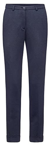 GREIFF Damen-Jerseyhose RF Casual Regular Fit, mittlere Leibhöhe, elastischer Bund, gerader Beinverlauf, 2 Seitentaschen, 2 Blinde Gesäßleistentaschen, Vorderhosenfutter, Farbe: Blaumeliert, Größe 44