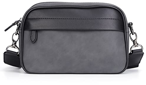 PU Umhängetasche Hohe Kapazität Tasche, Messenger Bags Schultertasche Herren, Umhängetasche für Herren mit Sport wasserdicht Freizeit Brusttasche,Gürteltasche Büro kleiner Rucksack,für Arbeit Reisen