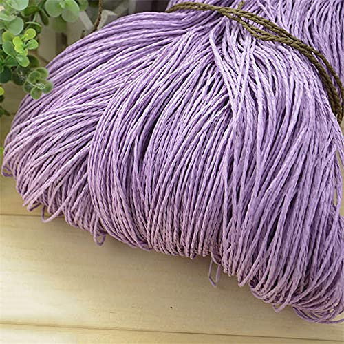 600 Meter 500g Sommer-Bastgarn zum Häkeln, natürliche Strohfäden, Kunsthandwerk für DIY-Stricken, Hut, Handtasche, Korb, Rattan-Material