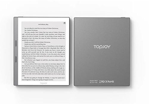 Topjoy B&W Liseuse à affichage papier pour Kindle Gris 14,8 cm