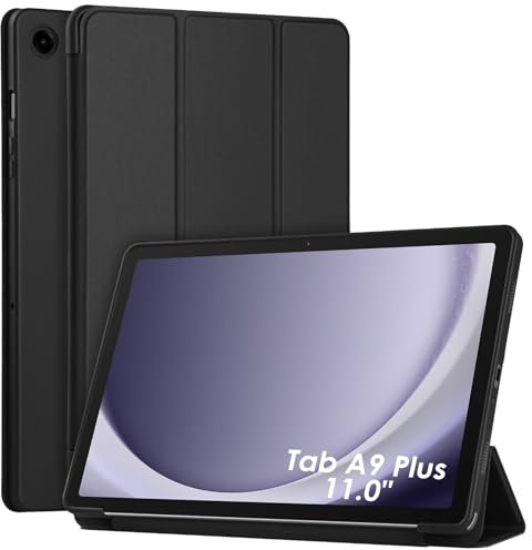WD&CD Custodia Compatibile per Samsung Galaxy Tab A9 Plus 11, Ultra Sottile Smart Pelle Cover con Sonno/Sveglia la Funzione Compatibile per Galaxy Tab A9 Plus 11 Tablet - Nero