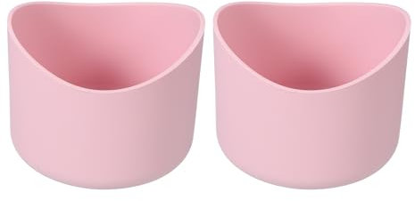sourcing map 2 manicotti protettivi in silicone antiscivolo per bottiglie d'acqua da 12-24 once, 6,5 cm, accessori per tazze di forma irregolare, colore rosa