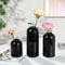 BlogBlog Lot de 3 vases en verre pour fleurs – Petits vases en verre pour décoration, salon, table à manger, fête de mariage, événements, décoration d'intérieur, arrangements floraux (noir, 3 pièces)