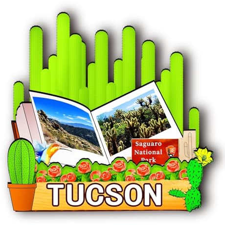 Orlaybar Tucson Arizona (AZ) Amerika, dekorativer Magnet, 3D-Kühlschrank, Stadt, Reise, Souvenir, Touristengeschenke, handgefertigtes Handwerk, Kühlschrankmagnet, Heimdekoration -231