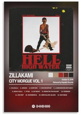 Poster, Motiv: City Morgue Vol. 1 Poster, dekoratives Gemälde, Leinwand, Wandposter für Raumdekoration, ästhetische Sportlandschaft, Büro, Raumdekoration, Geschenk, 30 x 45 cm, ungerahmter Stil