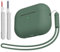KOKOKA Funda de Silicona Compatible con AirPods Pro 2/1 con Kit de Limpiador y Cordón, Anti-rasguños, Anti-Polvo, Funda Case Premium Silicona para AirPods Pro 2.ª/1.ª Generación, Deep Green