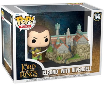Funko POP! Town: Lord of The Rings S8 - Elrond & Rivendell- Vinyl-Sammelfigur - Geschenkidee - Offizielle Handelswaren - Spielzeug Für Kinder und Erwachsene - Movies Fans