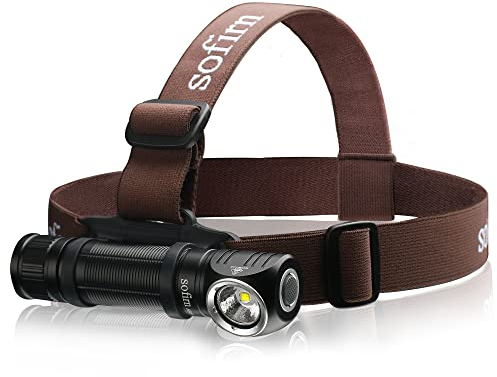 Wiederaufladbare Stirnlampe 2000 Lumen, Sofirn HS40 Led Kopflampe Superhelle mit 5000k SST40 LED, IPX8 Wasserfest, Magnetische Endkappe, Kleine Taschenlampe für Erwachsene beim Camping und Wandern