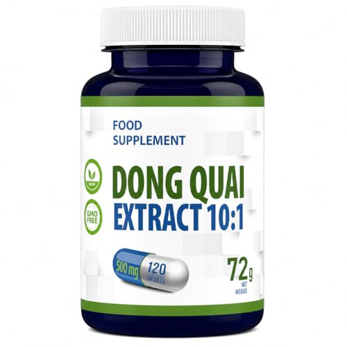 Hepatica Dong Quai (Angelica Sinensis) 5.000 mg Equivalente | Estratto di Radice 10:1 da 500 mg | 120 Capsule Vegane | GMP & laboratorio indipendente