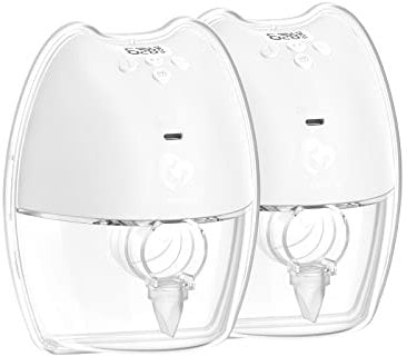 Bellababy Wearable Breast Pump, Portable Wireless Wearable Breast Pump with Touchscreen LCD Display 4 Modes & 6 Levels (Grey-One)