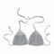 Generico Coppe Silicone Adesive Reggiseni Invisibili Donna Costume da Bagno Estivo da Donna in Tinta Unita a Mano all'Uncinetto Coppe Silicone Adesive Reggiseni Invisibili Donna (Grey, L)