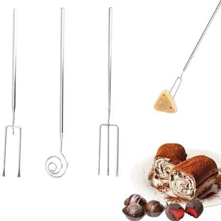 CLKE 3 stück Pralinengabel, fonduegabeln, Pralinengabeln, Pralinengabel Set, Schokolade Pralinengabel Profi, Pralinengabel, Chocolate Dipping Set