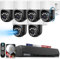 Sistema di telecamere di sicurezza con cavo audio a 2 vie, sistema di videosorveglianza domestica, sistema di telecamere di sicurezza dell'aria ultimo intervento, 6 telecamere poe con hard disk