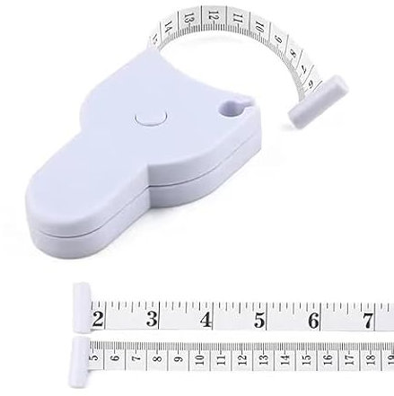 Maßband Körper, Körpermaßband, 150cm Einziehbares Maßband mit Druckknopf für Fitness, Schneider, Nähen