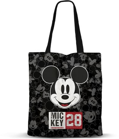 Disney Mickey Mouse Year-FAN Shopping Bag, Black, 33 x 40 cm