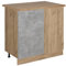 Vicco Eckunterschrank R-Line, Küchen Eckschrank, Beton, 86 cm, AP Eiche