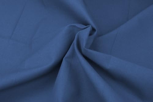 Meterware: 1 m Stoff (Baumwollstoff), 155 cm breit, 100% Baumwolle, OEKO-TEX 100, jeansblau