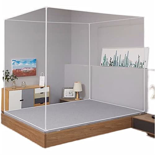 Marco de Dosel para Cama/Soporte para mosquitera para el hogar, 4 Esquinas, Camas Individuales/matrimoniales/Queen/King, mosquitera para Cama Individual y Doble (tamaño: 200 x 150