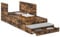 vidaXL Stauraumbettgestell Geräucherte Eiche 80X200 cm Holzwerkstoff Reichlich Stauraum Modernes Design Einfache Montage Innen Schlafzimmermöbel Stylisch Robust Erwachsene Kompakt